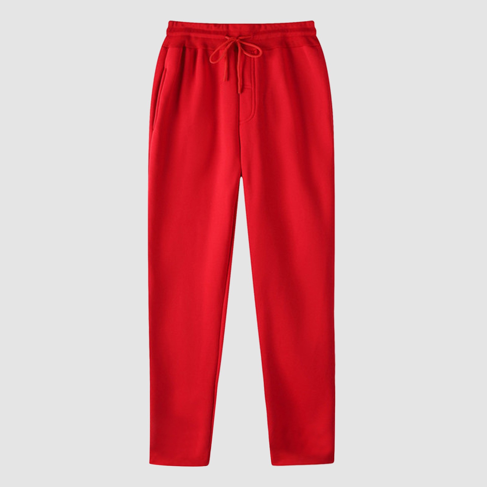 thumbnail image 4 of Pantalones deportivos anchos con forro polar para mujer: pantalones de yoga de cintura alta con bolsillos, cintura elástica fruncida para entrenamientos informales, 4 of 4